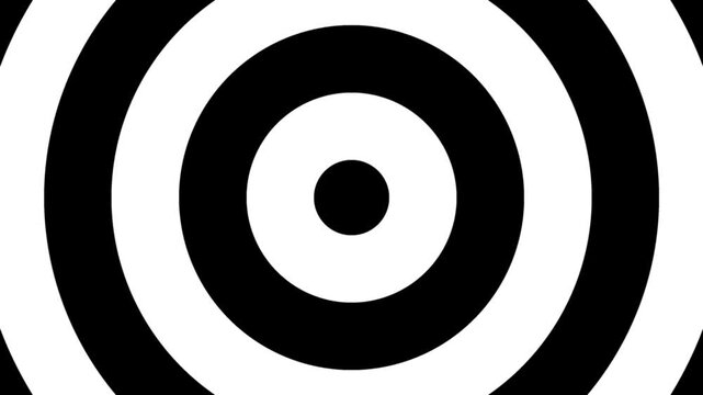 Inverse concentric circle wipe transition animation imploding to center for video editing mask and alpha matte usage
