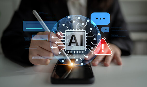 AI interface showing prompt error warning and system alert. AI prompt failure can lead to incorrect output or hallucination. Managing AI prompt error is crucial in safe AI deployment. Spline