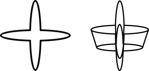 Smooth Elliptical Cross Transformation: Curvy  Shape to Intersecting  Cylinder Structure.