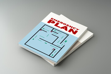 Detailed emergency plan layout for safety procedures at a public building