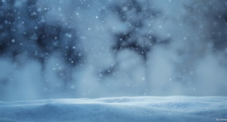 High-detail snow-mist haze drifting gently across navy surface with elegant frosty sparkle