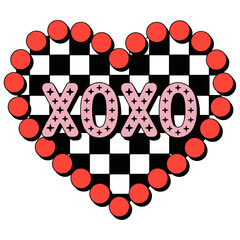 Spread love with this playful XOXO design, perfect for Valentine's Day cards, social media posts, and cute gifts for your loved ones this season