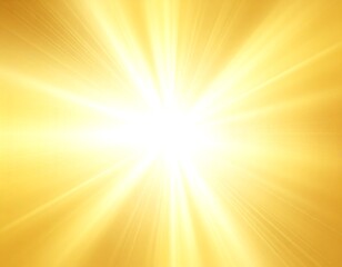 Obraz premium A radiant burst of light emerges from the center, radiating outward with golden and yellow rays. Creates a bright, uplifting atmosphere