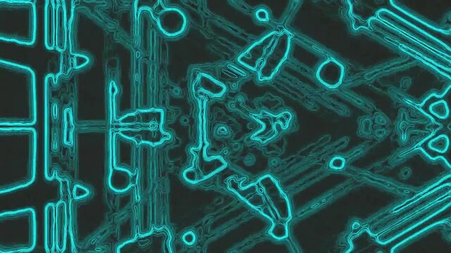 Scientific blue circuit board moving parts background