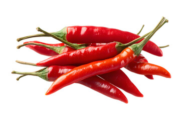 A vibrant pile of fresh red chili peppers against a black background