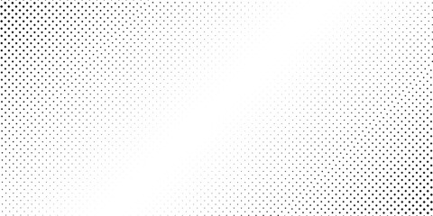 Dotted gradient halftone background. Horizontal seamless dots pattern in pop art style. Abstract modern stylish texture. Vector illustration.