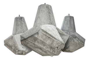 Modern Geometric Concrete Chandelier Lighting Fixture with Unique Three Dimensional Design