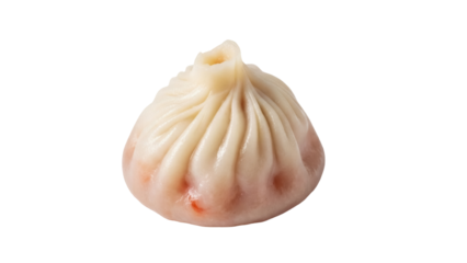 Delicious xiao long bao isolated PNG on transparent background, steamed soup dumpling with pork filling for Asian cuisine