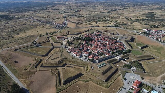 Aerial view of Almeida fortress star shaped
