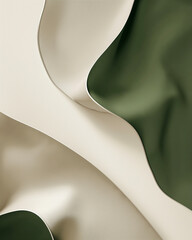 minimalistic abstract composition featuring smooth, flowing shapes and a neutral color palette. It is visually elegant and modern, making it suitable for a variety of design applications.