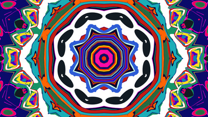 Electric Psychedelic Kaleidoscope, Dynamic Festival Background