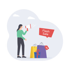 Sale  Announcement Vector Flat Style Icon EPS 10 File