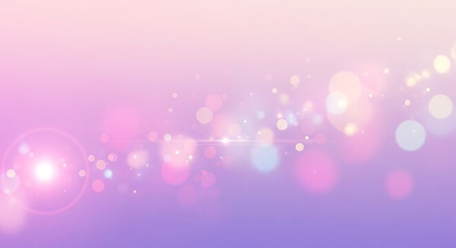 Soft Pink And Purple Bokeh Lights With Gentle Lens Flare Overlay And Floating Petals