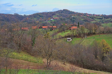 Little village on the hill in northern Croatia
