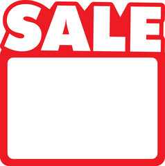 sale sign. product labels for marketing.