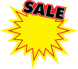 sale sign. product labels for marketing.