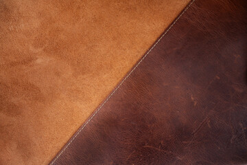 Brown and Tan Distressed Leather Surface Texture
