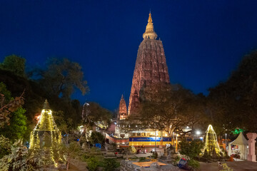 Mahabodhi Temple Complex in Gaya district in the state of Bihar, India