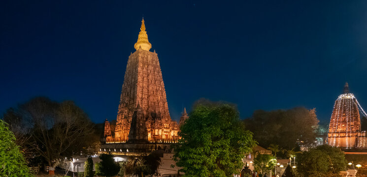 Mahabodhi Temple Complex in Gaya district in the state of Bihar, India