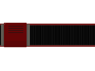 Top view of Industrial conveyor machine isolated. Mechanical belt system. Transparent background. Automated factory equipment. Flat clean illustration.