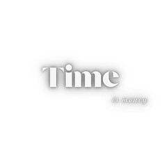 Time is Money art with whit background
