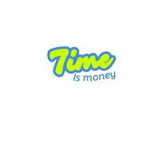 Time is Money art with whit background