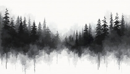 Misty Forest Landscape