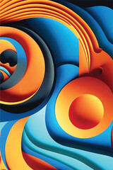 Multicolor geometric pattern Abstract volumetric background. Vector illustration	
