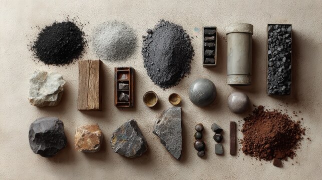 Collection of Natural Earth Pigments and Materials