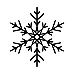 Snowflake  icon  for New Year and Christmas celebration