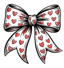 Charming heart-patterned bow brings a loving touch to gifts, decorations, and designs, adding romance and sweetness to any project or celebration