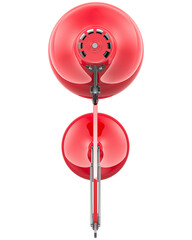 Desk lamp, top view, transparent background