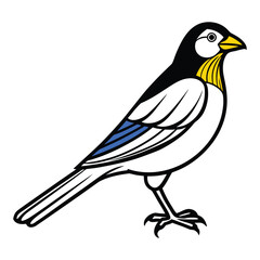 Obraz premium Colorful Cartoon Bird Vector Illustration.