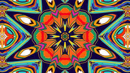 Electric Psychedelic Kaleidoscope, Dynamic Festival Background