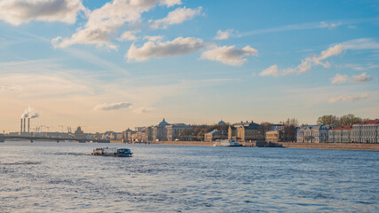 Fototapeta premium Neva River embankment in Saint Petersburg