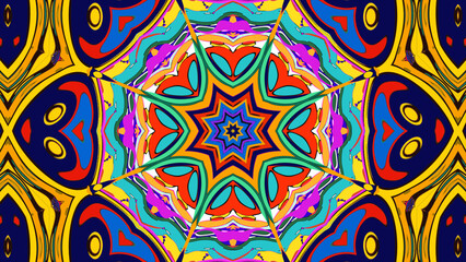 Electric Psychedelic Kaleidoscope, Dynamic Festival Background