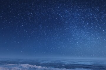 Night Sky Full Of Stars Illuminated Above A Frozen Landscape