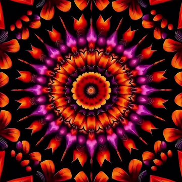 mandala flower, red mandala, abstract flower, decorative pattern, bright petals, floral mandala, orange red design, detailed petals, ornamental art, mandala illustration, vibrant flower, abstract symm