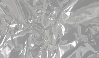 Transparent stretch plastic wrap texture. Realistic polyethylene wrapping stretch film background.