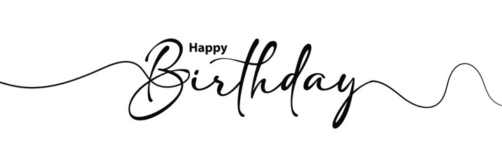 Happy birthday calligraphy lettering for greeting card .Vector Illustration.
