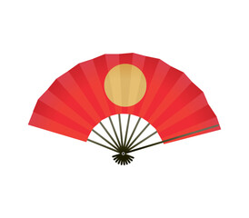 赤い日の丸の扇