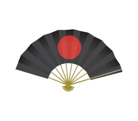 黒い日の丸の扇