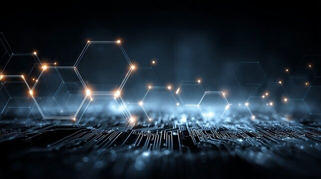 Stunning abstract network with glowing connections for modern technology and innovative research solutions, showcasing futuristic communication systems