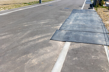 建設現場素材　道路養生
