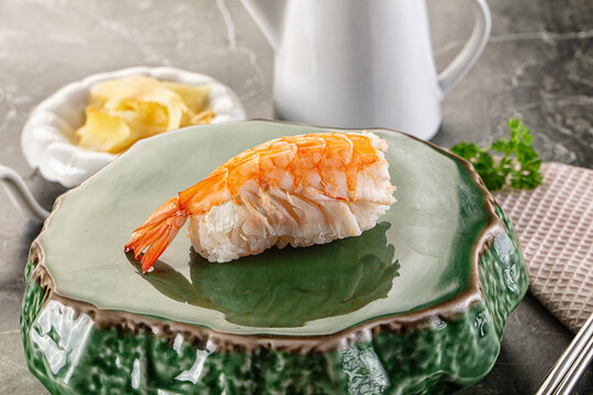 Japanese cuisine - sushi with prawn