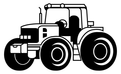 Tractor Silhouette Vector Illustration