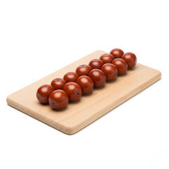 Jujube Fruit Mixed Fresh and Dried on a Wooden Serving Tray