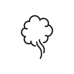 Comic Style Steam Cloud Puff Vector Line Art Illustration