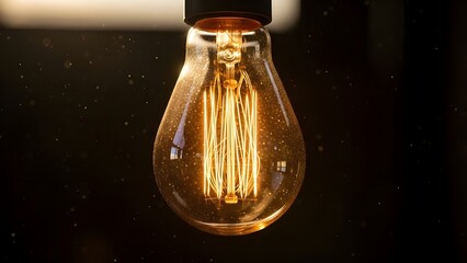 Glowing Light Bulb: Illuminating Ideas and Spaces