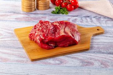 Raw beef cut uncooked fillet